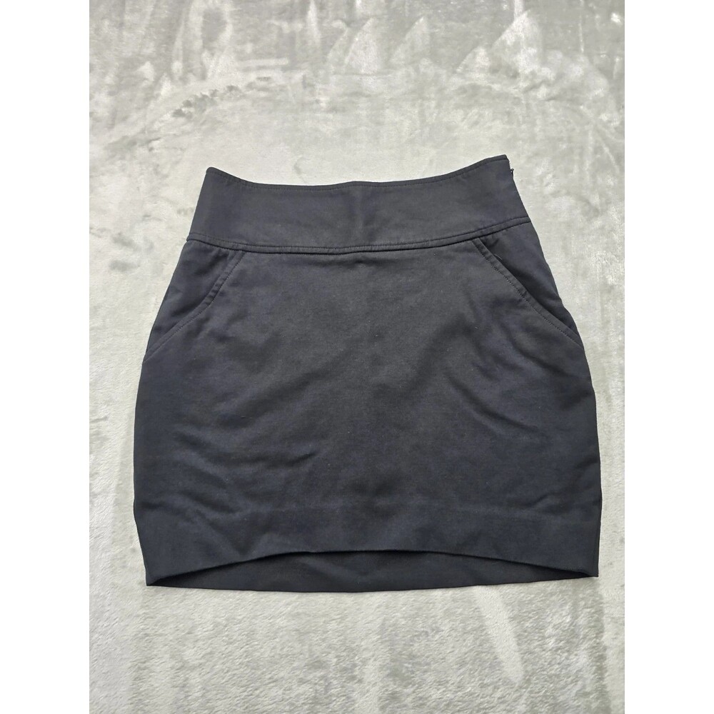 BANANA REPUBLIC Pencil Skirt Womens Size 8 Black Stretch Pockets Career Office